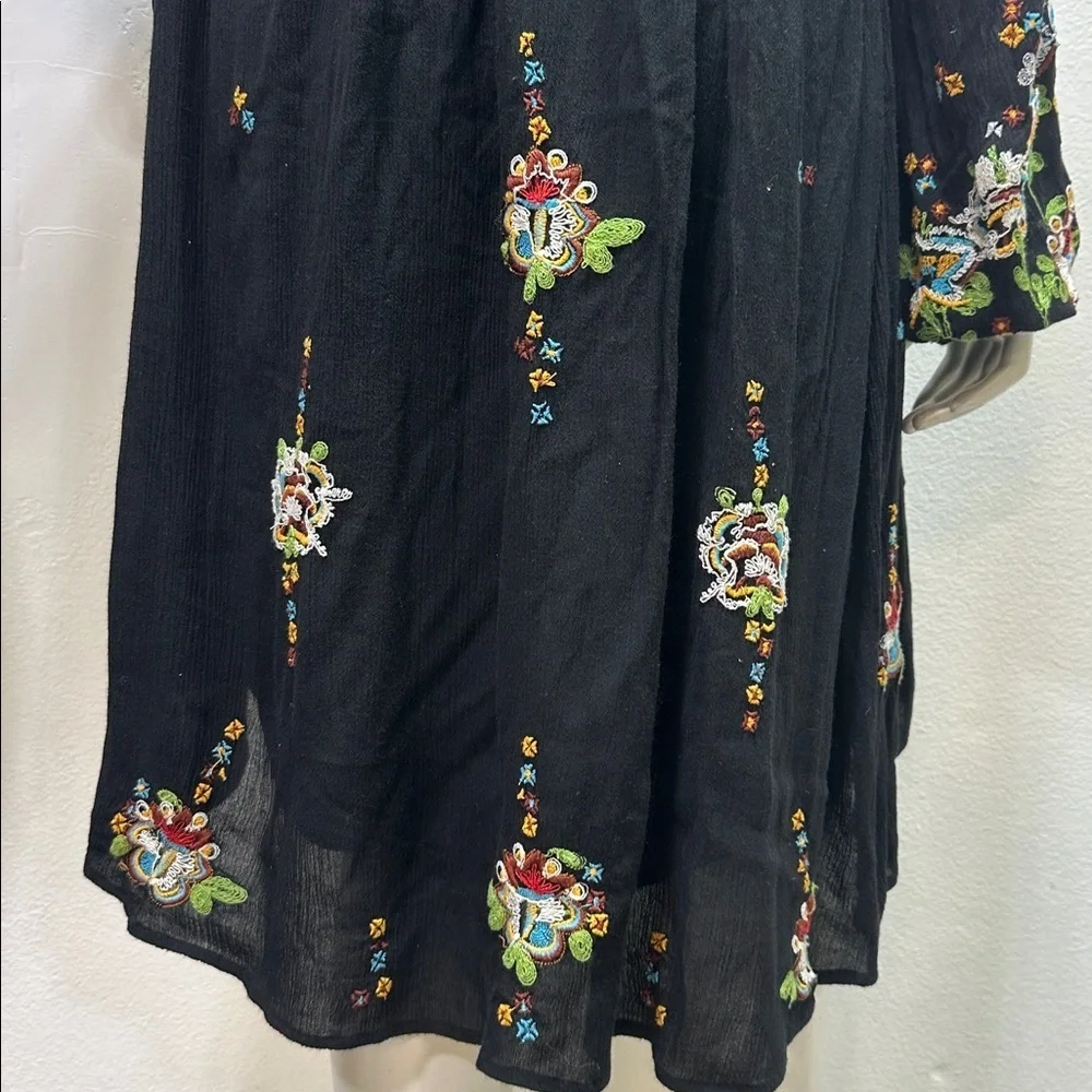 Free People Oxford Embroidered Mini Dress